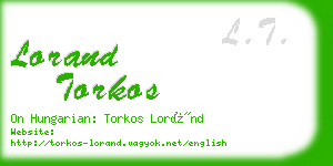 lorand torkos business card